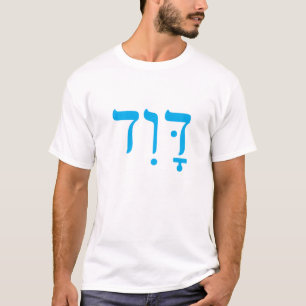 David (name) T-Shirt in Hebrew with Meaning (back)