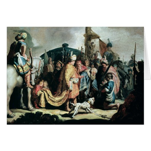 David Offering the Head of Goliath to King Saul Cards (Front Horizontal)