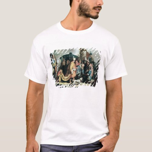 David Offering the Head of Goliath to King Saul T_Shirt