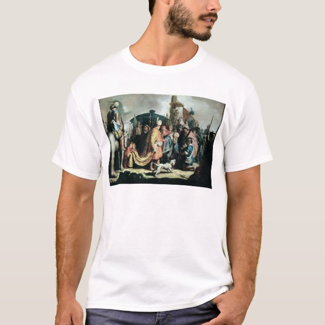 David Offering the Head of Goliath to King Saul T-Shirt (Front)