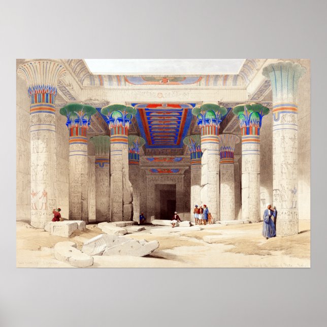David Roberts Grand Portico of the Temple of Phila Poster (Front)