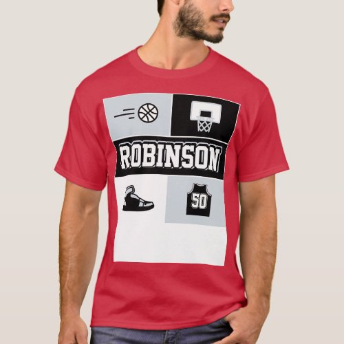 David Robinson 50 San Antonio Spurs T_Shirt
