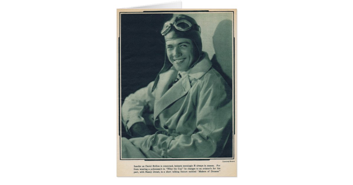 David Rollins 1929 silent movie actor Zazzle