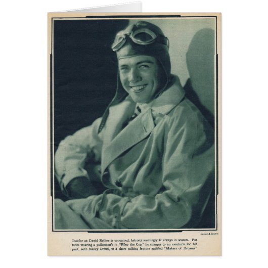 David Rollins 1929 silent movie actor Cards (Front)