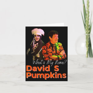 David S Pumpkins Skeleton Funny Skit Men Clothing Card