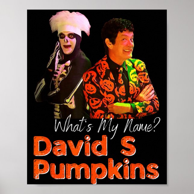 David S Pumpkins Skeleton Funny Skit Men Clothing  Poster (Front)