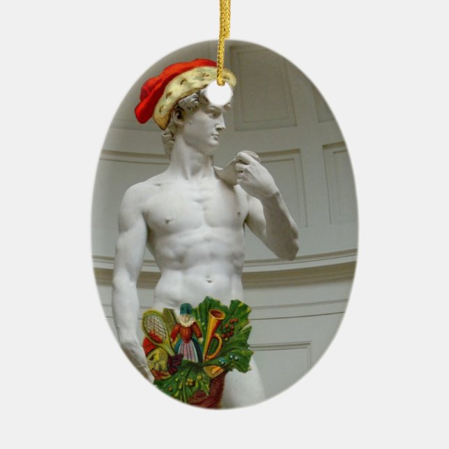 David Santa Christmas Ornament (Front)