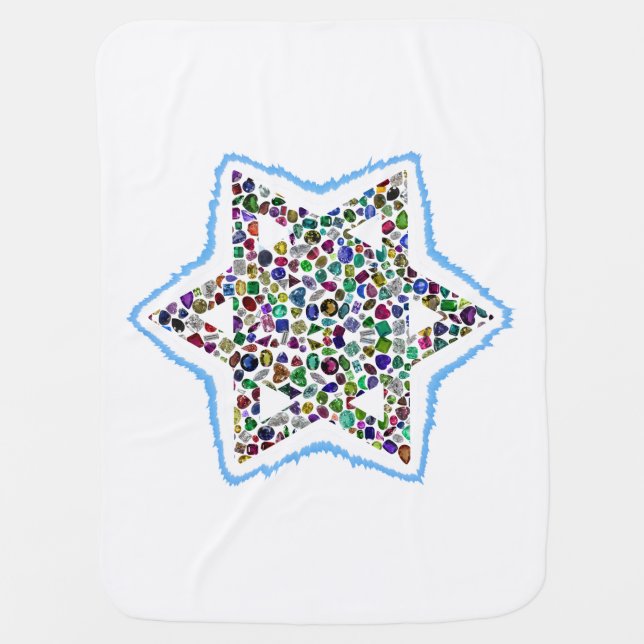David Star made with Gemstones Baby Blanket (Front)