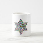 David Star made with Gemstones in All Colors Color Morph Mug<br><div class="desc">David Star made with Gemstones in all colors and in all shapes such as Diamond, Sapphire, Ruby, Emerald, Aquamarine, Heart shapes, Pear shapes, and more... </div>