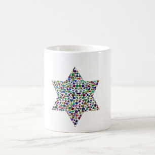 David Star made with Gemstones in All Colors Color Morph Mug