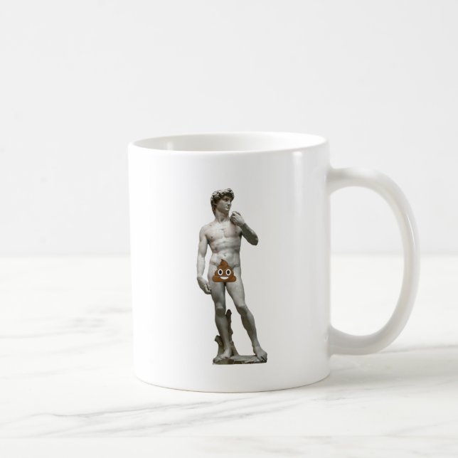 David Statue with Poop Coffee Mug (Right)
