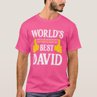 David Surname Funny Team Family Last Name World's T-Shirt