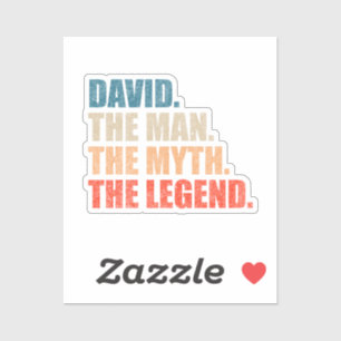 David The Man The Myth The Legend Sticker