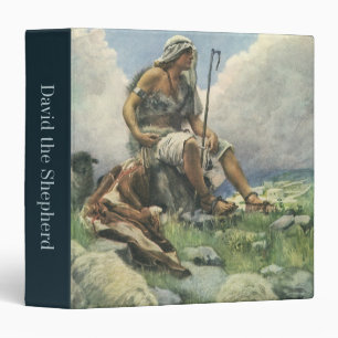 David the Shepherd by Copping, Vintage Religion 3 Ring Binder
