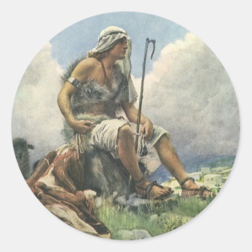 David the Shepherd by Copping Vintage Religion Classic Round Sticker