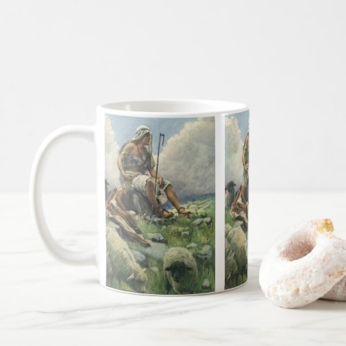 David the Shepherd by Copping Vintage Religion Coffee Mug