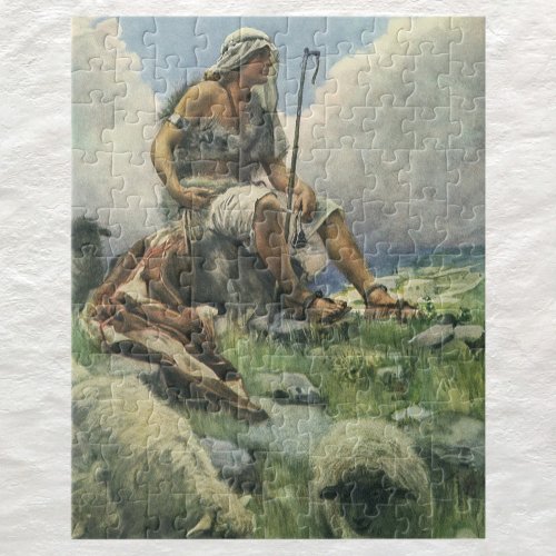 David the Shepherd by Copping Vintage Religion Jigsaw Puzzle