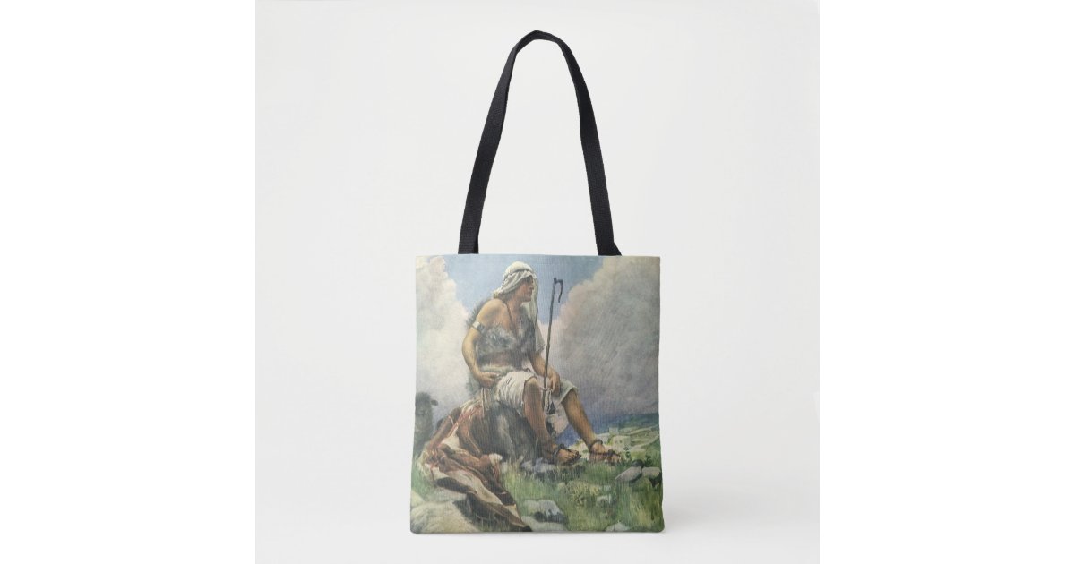 David the Shepherd by Copping, Vintage Religion Tote Bag