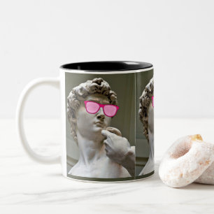 David wears rose colored glasses    Two-Tone coffee mug