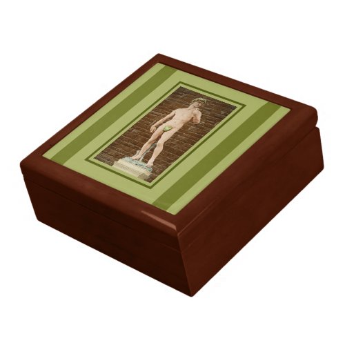 DAVID WITH FIG LEAF Ceramic Tile Gift Box