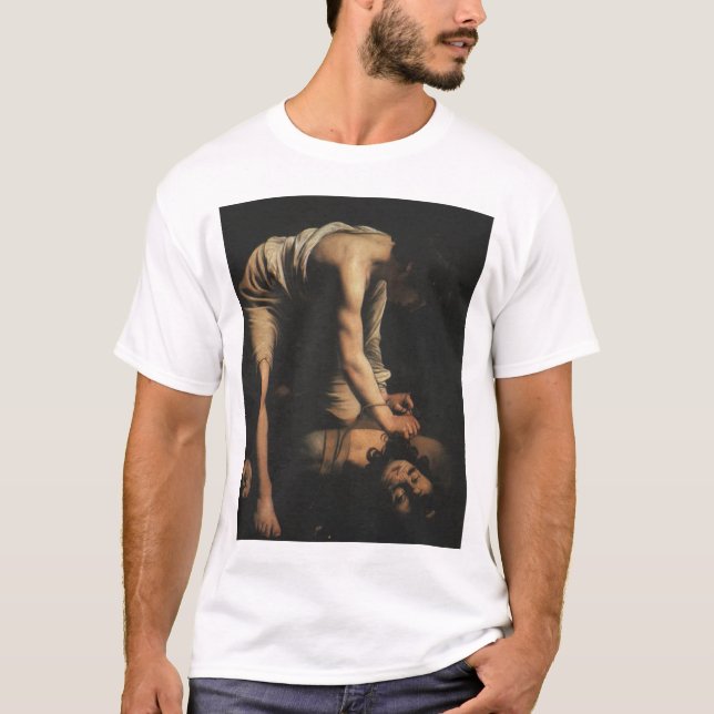 David with Goliath's Head T-Shirt (Front)