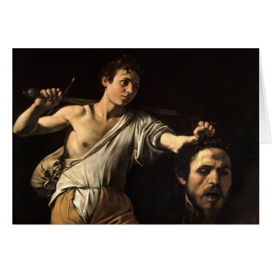 David with the Head of Goliath, Caravaggio Cards (Front Horizontal)