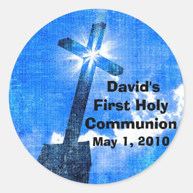 David's First Holy Communion Stickers (Front)