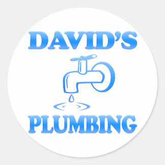 David's Plumbing Classic Round Sticker