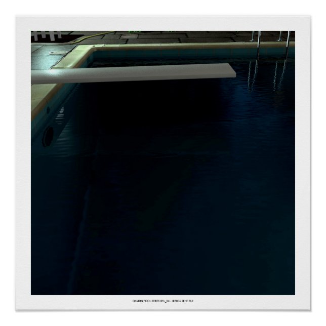 DAVID'S POOL SERIES 09c_04- 3D Computer ART Poster (Front)