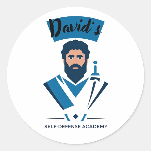 David's Self-Defense Academy Classic Round Sticker (Front)