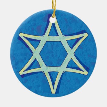 David's Star Hanukkah Ornament by StriveDesigns at Zazzle