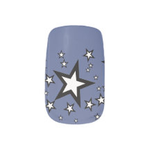 David's the Big Star in Blue Jean Minx Nail Art