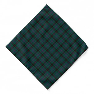 Davidson Clan Tartan Dark Green Plaid Bandana