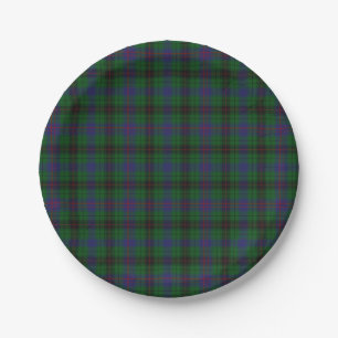 Davidson Clan Tartan Plaid Paper Plate