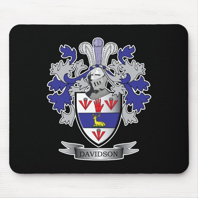 Davidson Family Crest Coat of Arms Mouse Pad (Front)