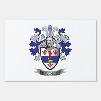 Davidson Family Crest Coat of Arms Sign