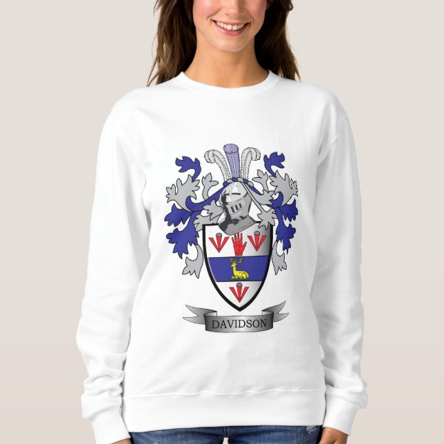 Davidson Family Crest Coat of Arms Sweatshirt (Front)