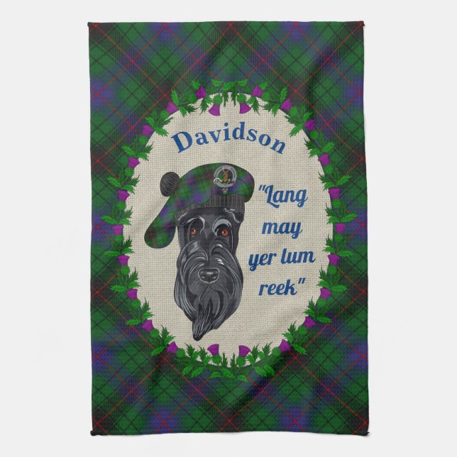 Davidson Scottie Dog Kitchen Towel (Vertical)