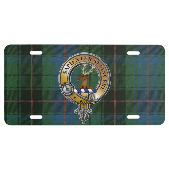 Davidson Tartan & Badge License Plate (Front)
