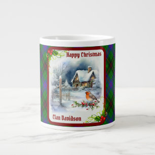 Davidson Tartan & Robin Christmas Giant Coffee Mug