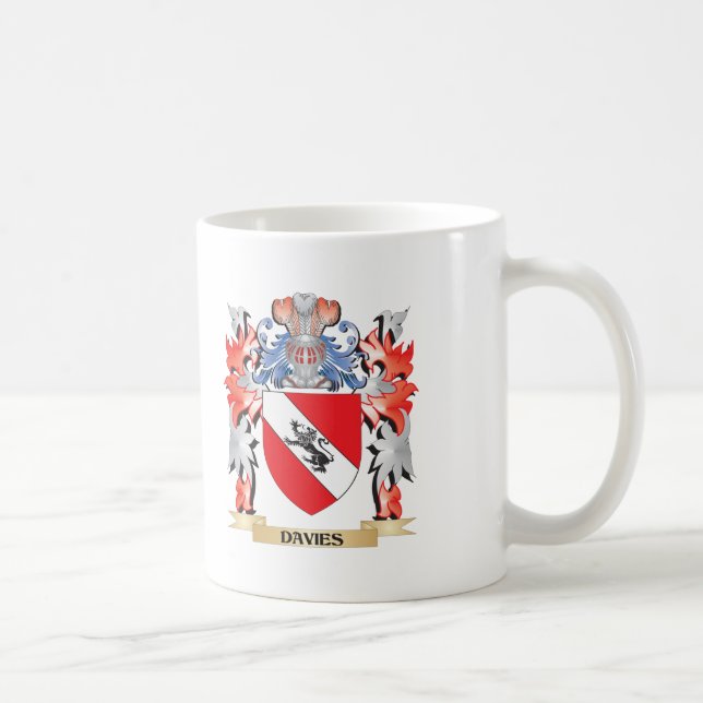 Davies Coat of Arms - Family Crest Coffee Mug (Right)