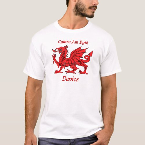 Davies Welsh Dragon T_Shirt