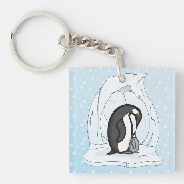 Davin and Annie the Penguins Acrylic Keychain (Front)