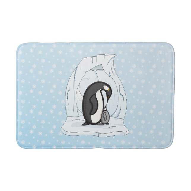 Davin and Annie the Penguins Bath Mat (Front)