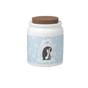 Davin and Annie the Penguins Candy Jar