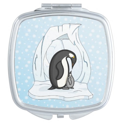 Davin and Annie the Penguins Compact Mirror