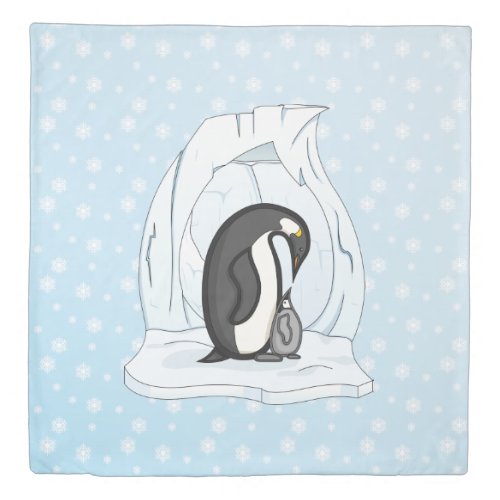 Davin and Annie the Penguins Duvet Cover