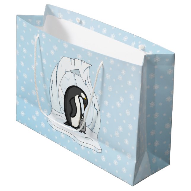 Davin and Annie the Penguins Gift Bag (Front Angled)
