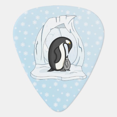 Davin and Annie the Penguins Guitar Pick