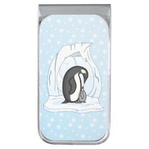 Davin and Annie the Penguins Money Clip